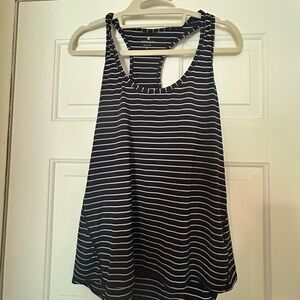 Athleta Blue and White racerback tank Top